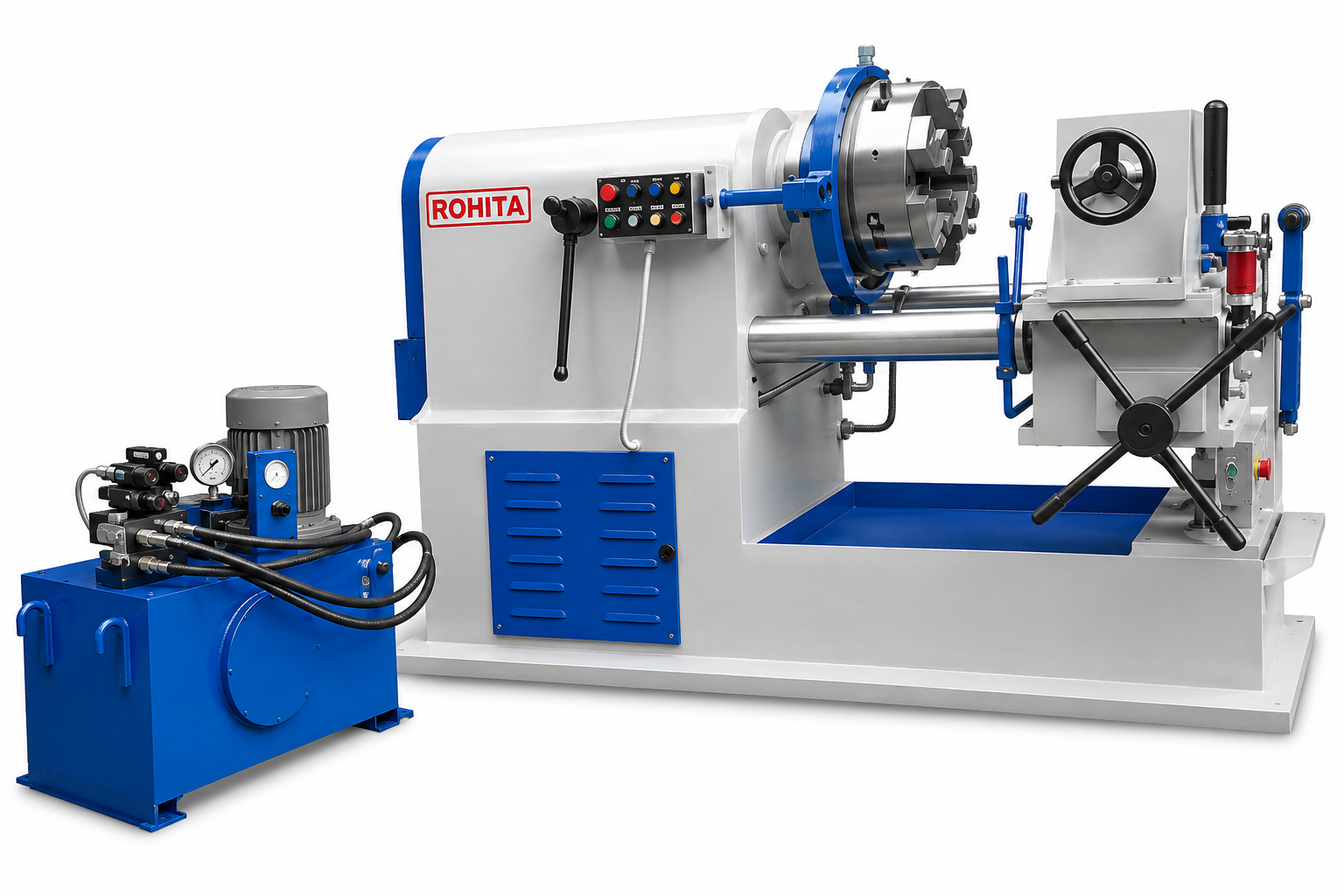 Pipe Threading with Hydralic Clamping